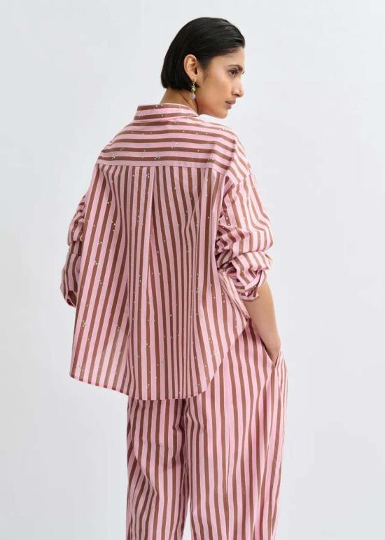  에센셜앤트워프 셔츠 Essentiel Antwerp Jelief 라인스톤 셔츠 - ESSENTIEL ANTWERP