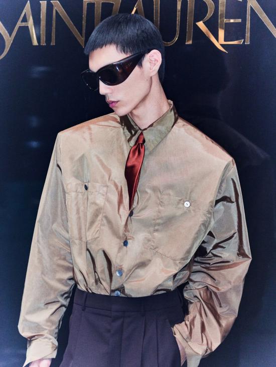 26SS 생로랑 넥타이 8583553Y011 6300 Rosso - SAINT LAURENT