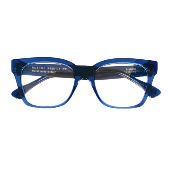  레트로슈퍼퓨처 안경 레트로 슈퍼 퓨처 아메리카 옵티컬 크리스탈 블루 아세테이트