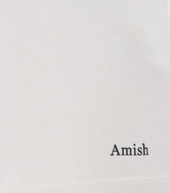 26SS 아미시 민소매 티셔츠 AMX208 CR7105690569 White - AMISH