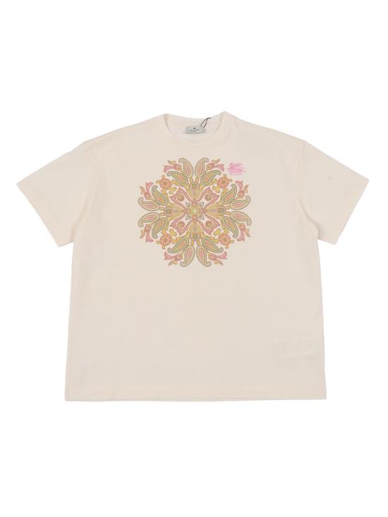  [키즈] 에트로 티셔츠 키즈 코튼 반팔 티셔츠 화이트 - ETRO