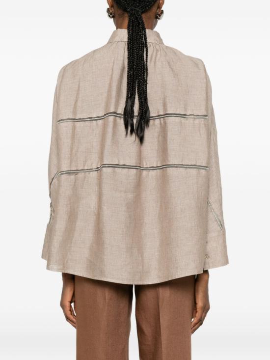 26SS 파비아나 필리피 블라우스 CAD276F309 M1610161 Tortora - FABIANA FILIPPI