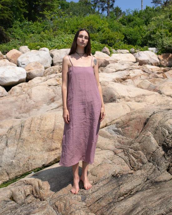  어니스트 코튼 롱 원피스 슬론 린넨 미디 드레스