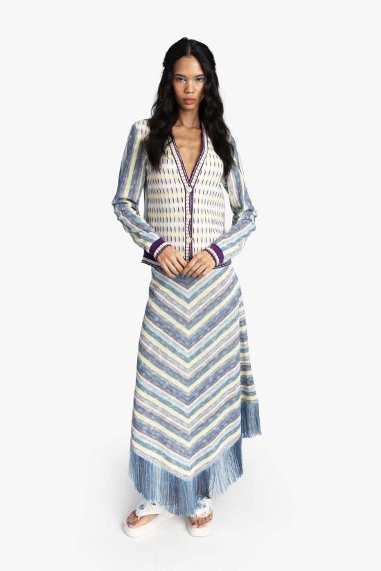  안나 수이 롱 스커트 안나수이 세라페 니트 프린지 - ANNA SUI