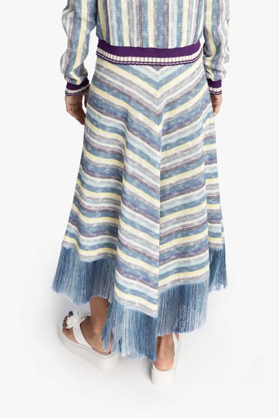 안나 수이 롱 스커트 안나수이 세라페 니트 프린지 - ANNA SUI
