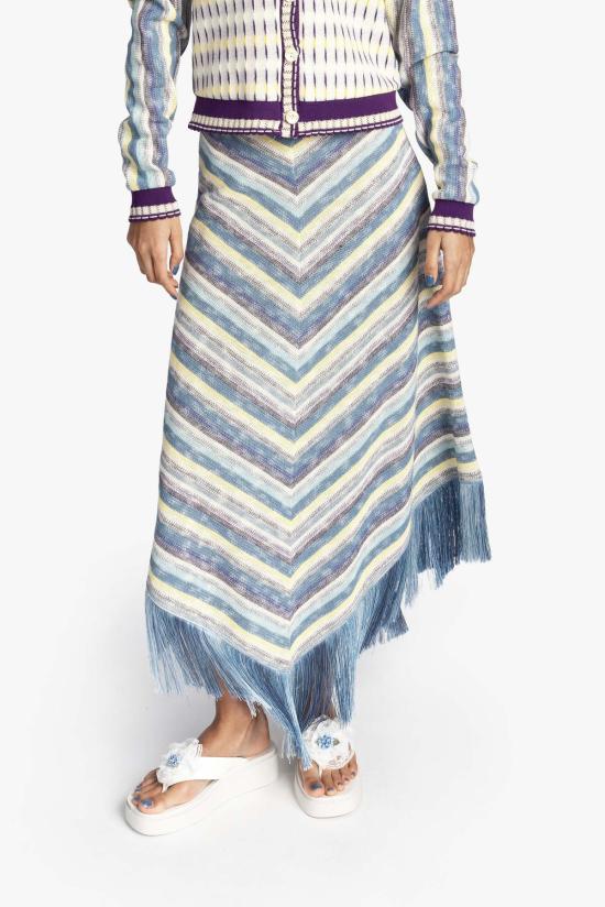  안나 수이 롱 스커트 안나수이 세라페 니트 프린지