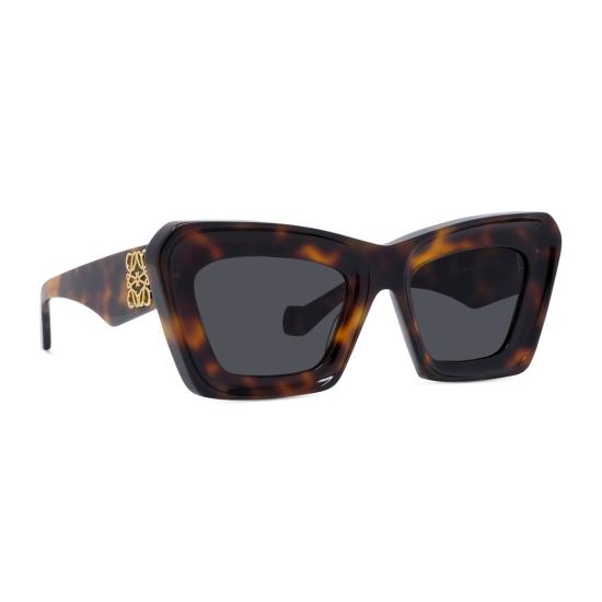  로에베 안경 LW40145 I 아나그램 52 다크 하바나 아세테이트 선글라스 - LOEWE