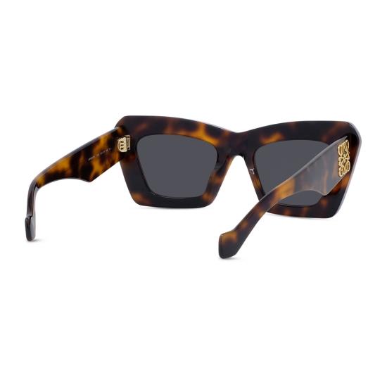  로에베 안경 LW40145 I 아나그램 52 다크 하바나 아세테이트 선글라스 - LOEWE