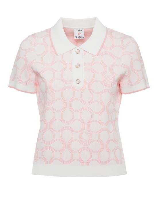 26SS 카사블랑카 폴로 티셔츠 WSS26KW128301 BLEND OPTIC DROP Rosa