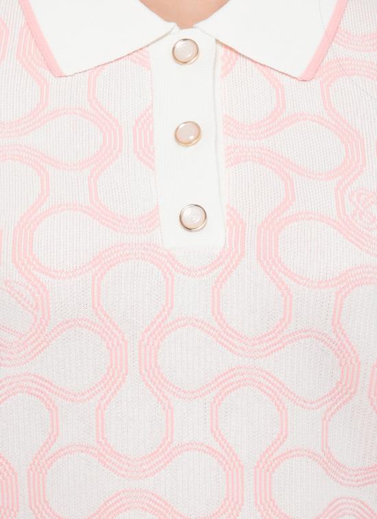 26SS 카사블랑카 폴로 티셔츠 WSS26KW128301 BLEND OPTIC DROP Rosa - CASABLANCA