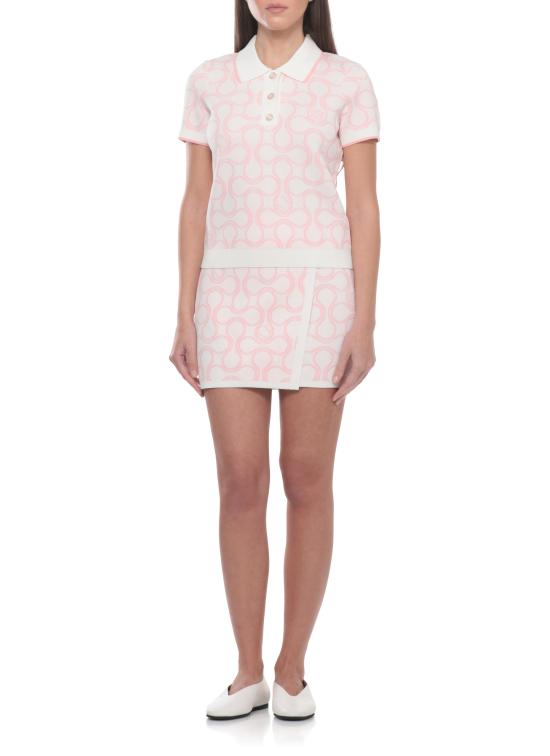 26SS 카사블랑카 폴로 티셔츠 WSS26KW128301 BLEND OPTIC DROP Rosa - CASABLANCA