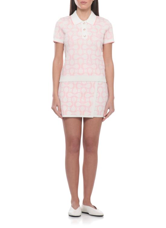 26SS 카사블랑카 폴로 티셔츠 WSS26KW128301 BLEND OPTIC DROP Rosa - CASABLANCA