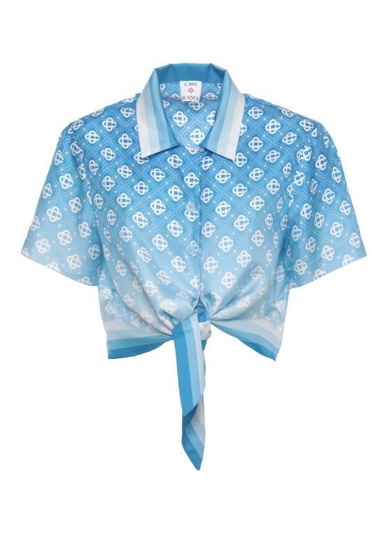 26SS 카사블랑카 블라우스 WSS26SH26601 SILK TWILL GRADIENT Blu