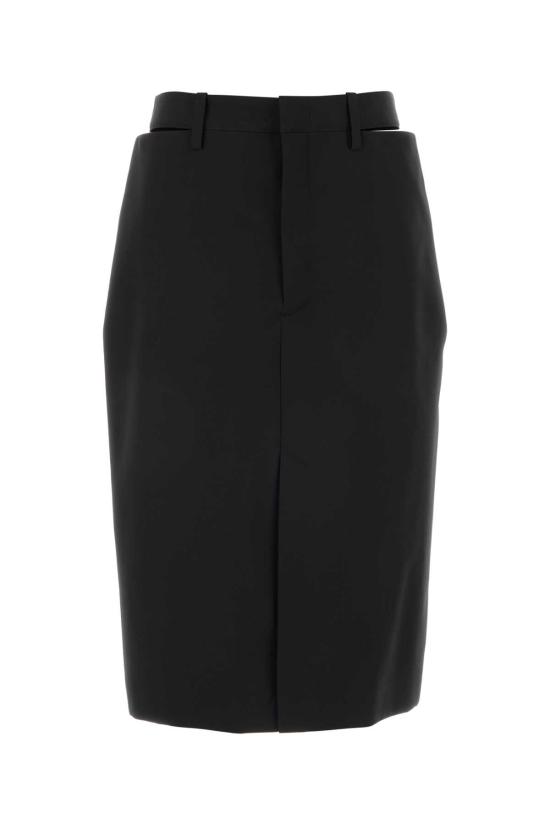 26SS 질샌더 미디 스커트 J03MA0287J40249 001 Black
