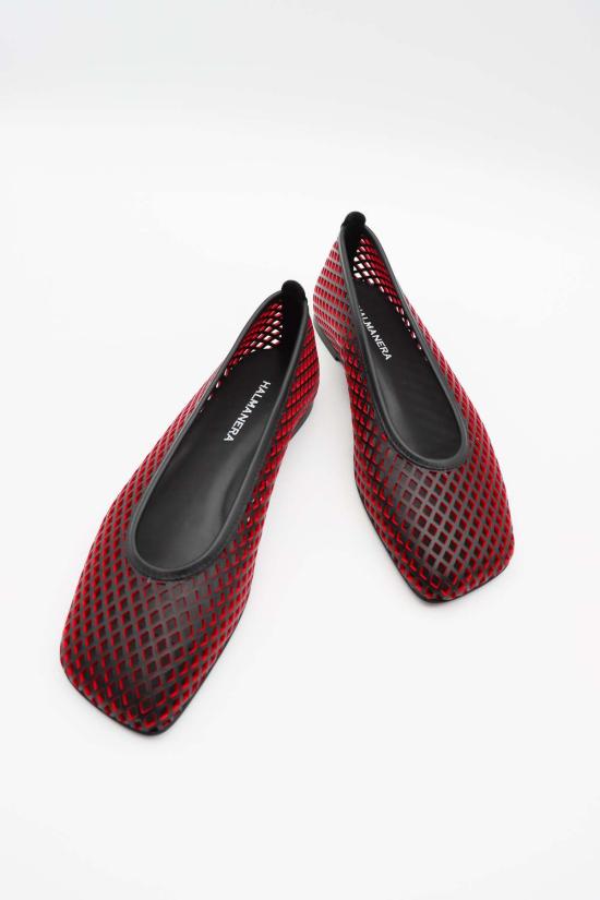  할마네라 플랫 슈즈 모닉 레이저컷 플랫 - HALMANERA