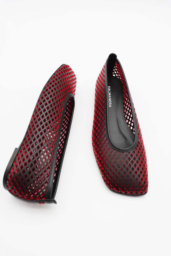  할마네라 플랫 슈즈 모닉 레이저컷 플랫 - HALMANERA