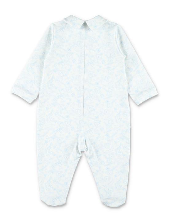  [키즈] 골든구스 오버롤 골든 구스 키즈 베이비 코튼 선물 세트 (오프 화이트/베이비 블루) - GOLDEN GOOSE