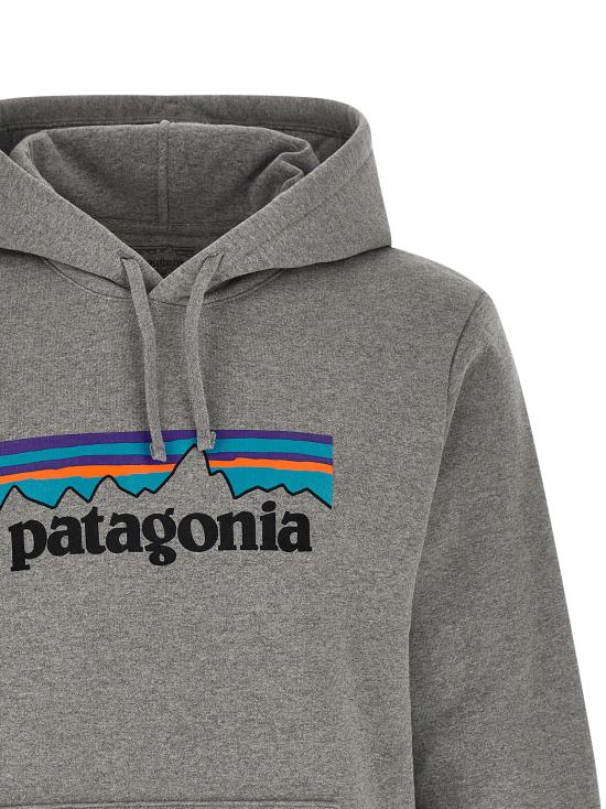 26SS 파타고니아 P-6 로고 업라이절 후드 티셔츠 39622GLH Gray - PATAGONIA