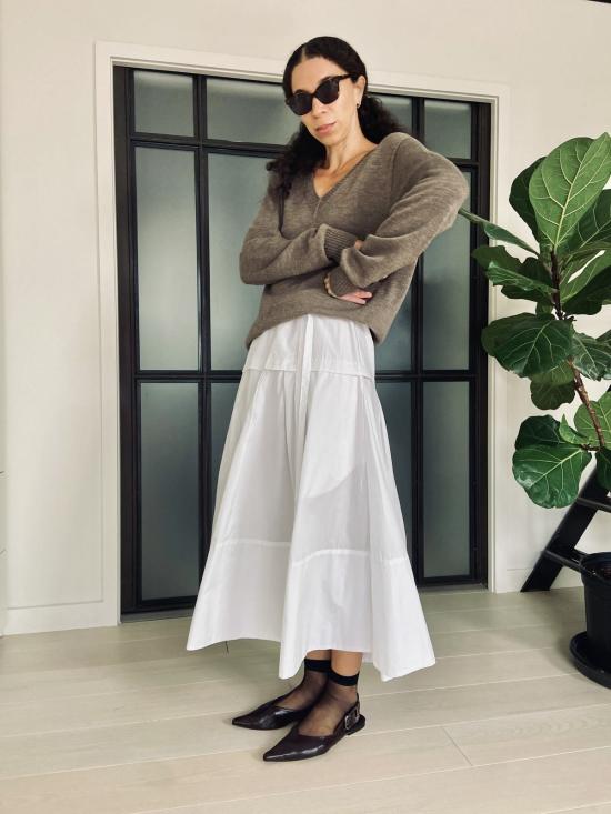  예세이트 롱 스커트 예사엣 세블 스커트 멀티 - YESAET