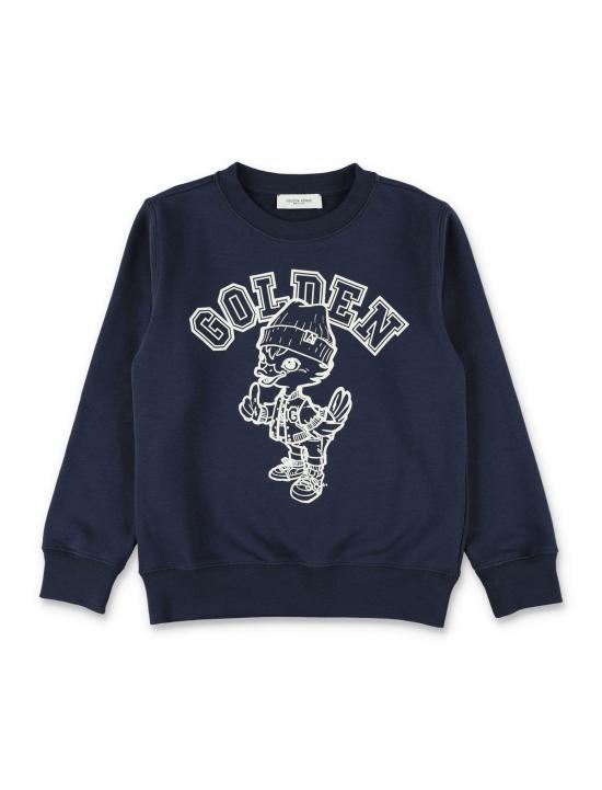  [키즈] 골든구스 풀오버 어린이용 골든 구스 마스코트 스웨트셔츠 네이비 블루