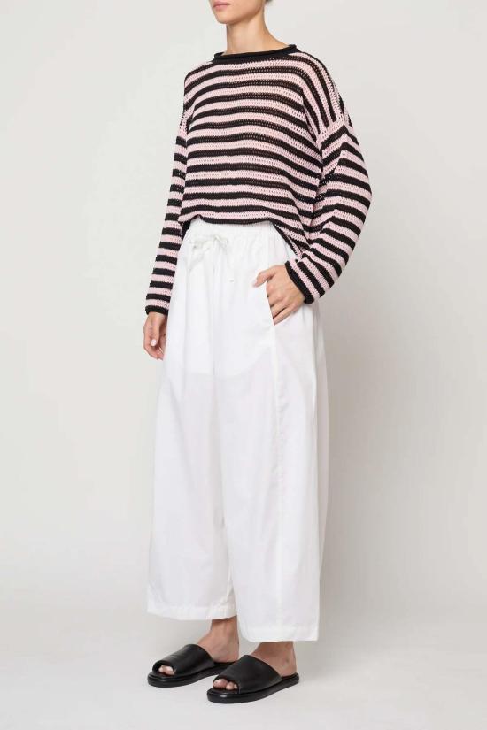  아뜰리에 델핀 스웨터 아틀리에 델핀 레일라니  오픈워크 니트 블랙/핑크 - ATELIER DELPHINE