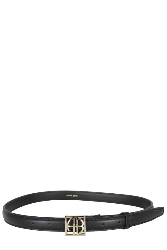  애니빙 레귤러 벨트 아니네 빙 모노그램  블랙 - ANINE BING