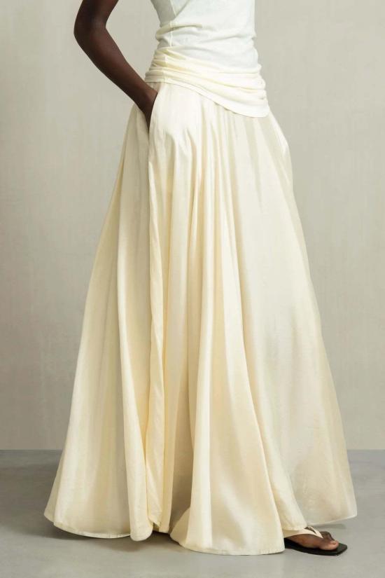  휴머노이드 롱 스커트 베니타 스커트 라이트 옐로우 - HUMANOID