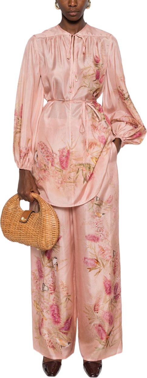 25FW 짐머만 블라우스 4251TSS255PNKBOTFLO PINK - ZIMMERMANN