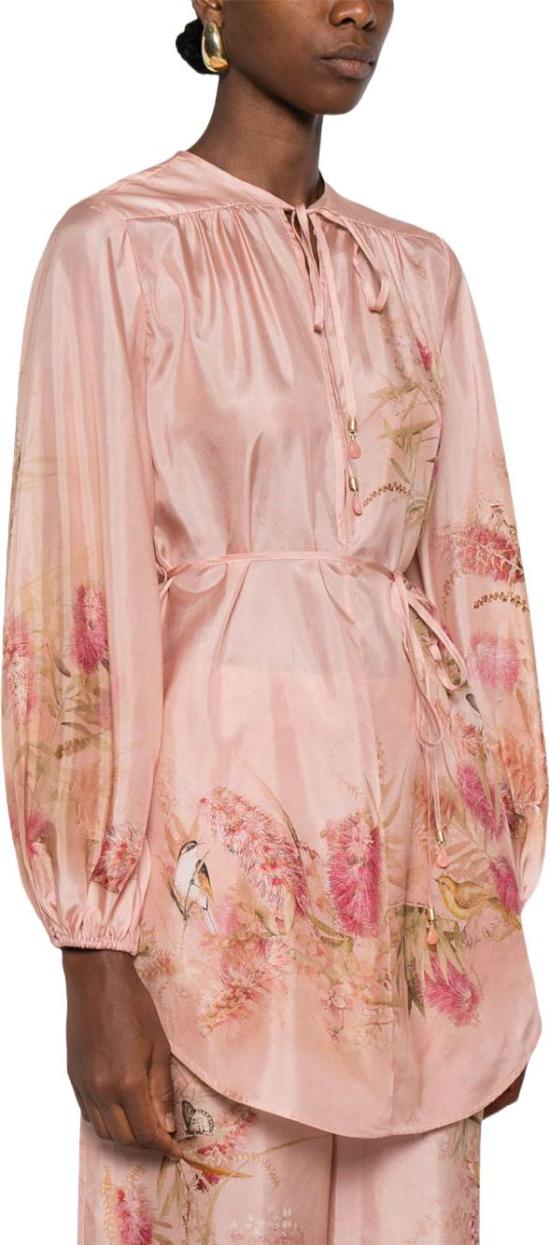 25FW 짐머만 블라우스 4251TSS255PNKBOTFLO PINK - ZIMMERMANN