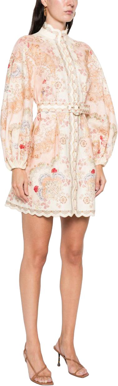 26SS 짐머만 숏 원피스 6470DRS263WPFB WHITE - ZIMMERMANN