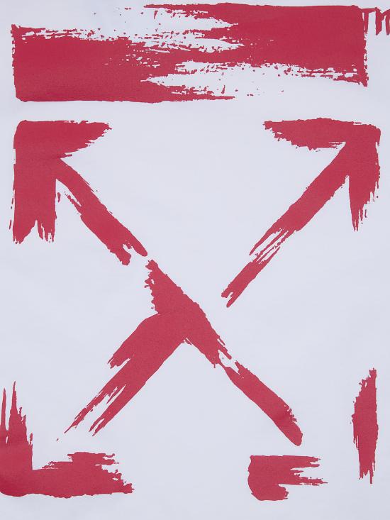 26SS [키즈] 오프화이트 티셔츠 44BAA002S26J006 110 WHITE RED - OFF WHITE