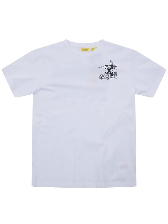 26SS [키즈] 오프화이트 티셔츠 44BAA002S26J003 100 WHITE