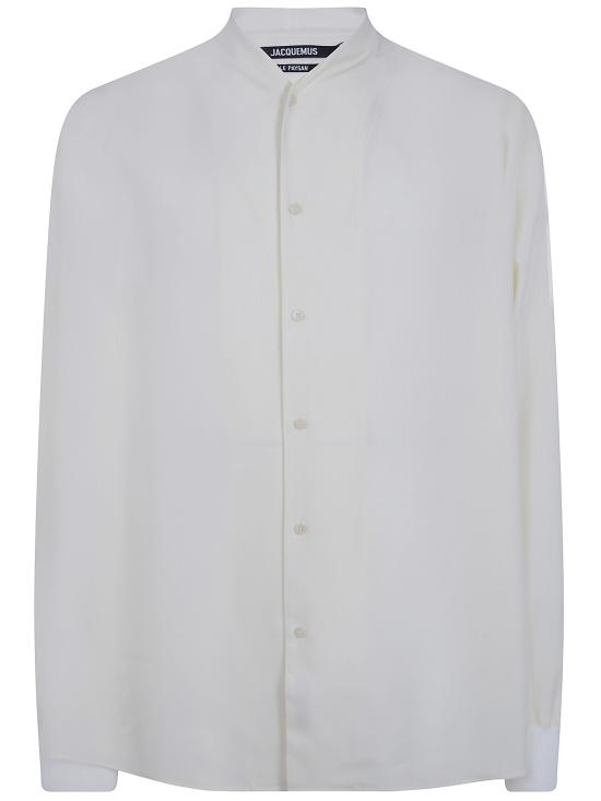 26SS 자크뮈스 긴팔 셔츠 26ESHM00593AW00732 100 WHITE - JACQUEMUS