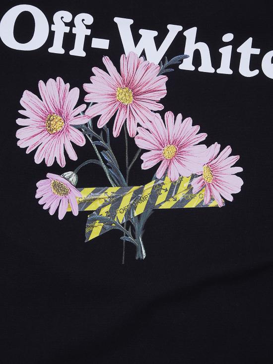 26SS [키즈] 오프화이트 티셔츠 44GAA001S26J004 001 BLACK - OFF WHITE