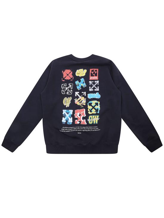 26SS [키즈] 오프화이트 티셔츠 44BBA001S26F006 001 BLACK - OFF WHITE