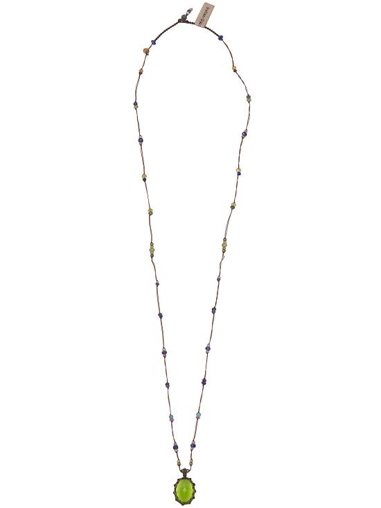 26SS 쉐어링 목걸이/팬던트 77TIB1PERINDG INDIAN GLASS PERIDOT