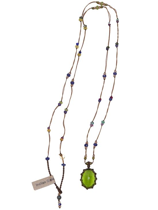 26SS 쉐어링 목걸이/팬던트 77TIB1PERINDG INDIAN GLASS PERIDOT - SHARING