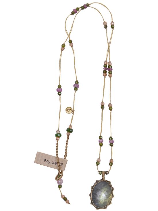 26SS 쉐어링 목걸이/팬던트 53TIB3GFLAB LABRADORITE GREEN - SHARING