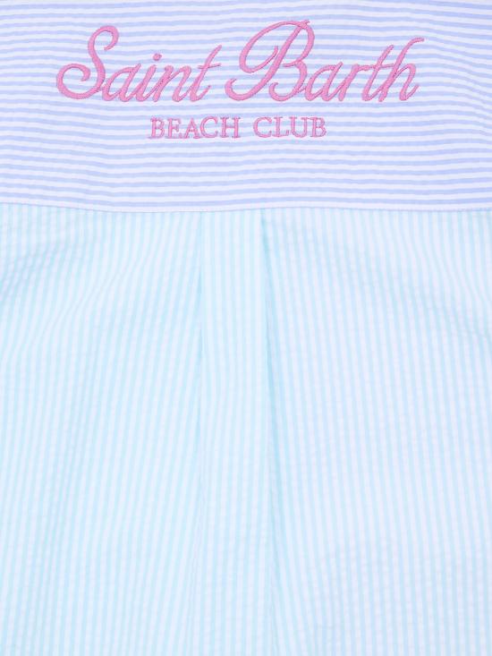 26SS [키즈] 세인트바쓰 셔츠 BRIG003 00721L SEERSUCKER STRIPES V MIX EMBROIDERED - MC2 SAINT BARTH