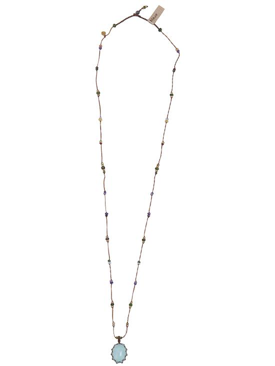 26SS 쉐어링 목걸이/팬던트 77TIB1BCALC CALCEDOINE BLEUE