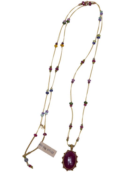 26SS 쉐어링 목걸이/팬던트 77TIB1RONY ONYX RED - SHARING