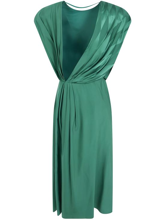 26SS 베르사체 숏 원피스 1025130 1A18234 1GC50 EMERALD - VERSACE