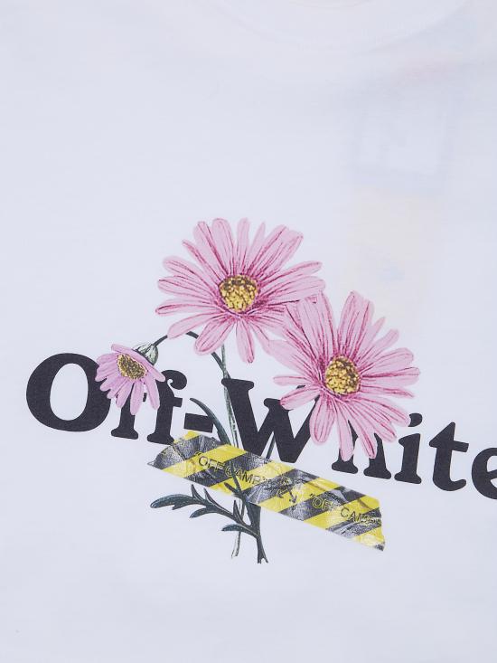 26SS [키즈] 오프화이트 티셔츠 44GAA019S26J001 100 WHITE - OFF WHITE
