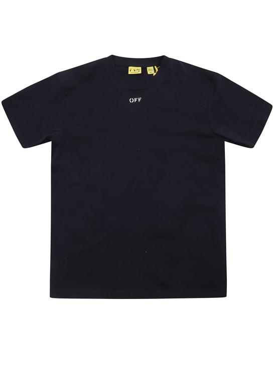 26SS [키즈] 오프화이트 티셔츠 44GAA001S26J003 001 BLACK