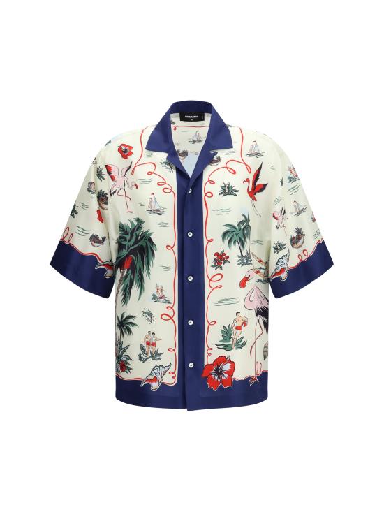 26SS 디스퀘어드2 반팔 셔츠 S71DM0835D35476 001S MULTICOLOUR