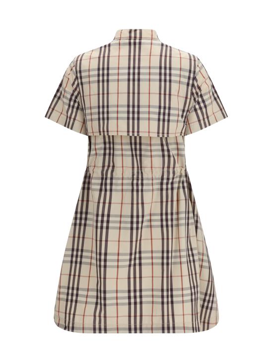 26SS 버버리 체크 코튼 드레스 8123248 C5586 BEIGE - BURBERRY