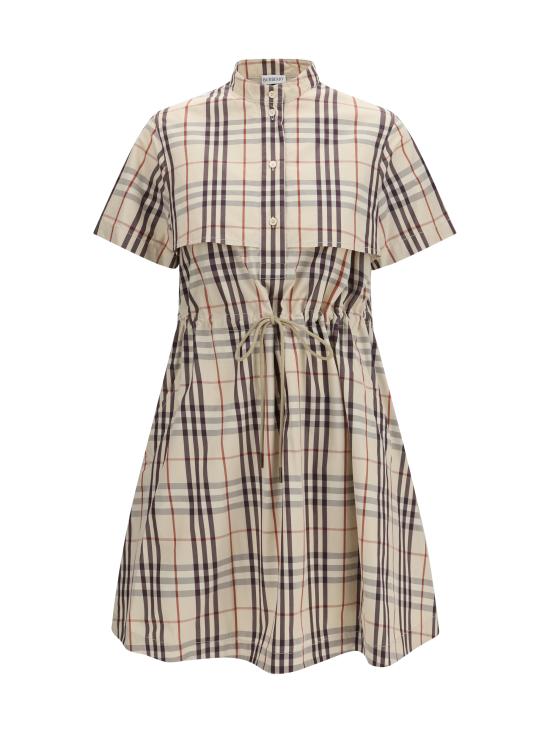 26SS 버버리 체크 코튼 드레스 8123248 C5586 BEIGE