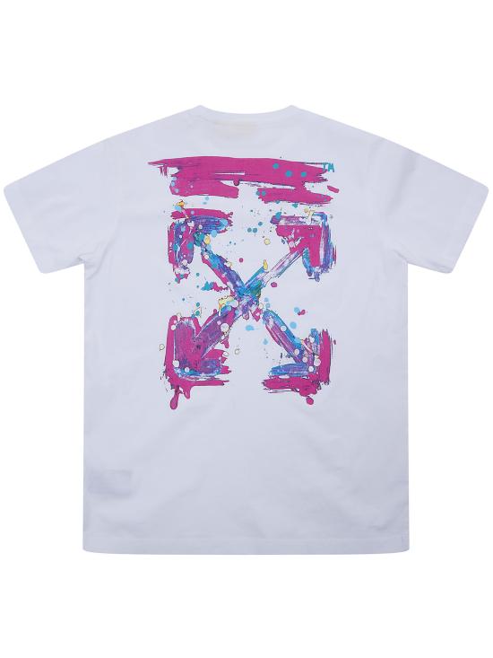 26SS [키즈] 오프화이트 티셔츠 44GAA001S26J005 100 WHITE - OFF WHITE