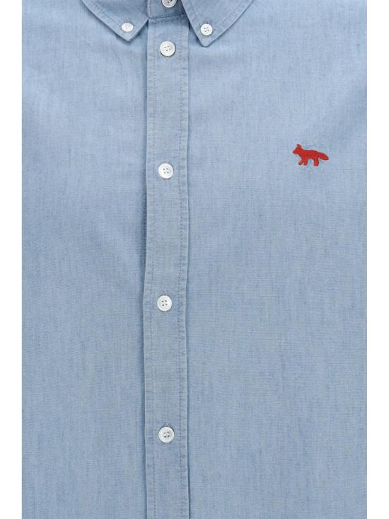 26SS 메종키츠네 긴팔 셔츠 QM00426WC5006 0434 LIGHT BLUE - MAISON KITSUNE