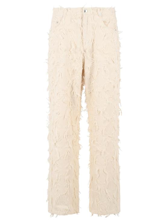 26SS 세퍼 데님 팬츠 MSS25NIKOSFRIFRINGED WHITE TWILL White